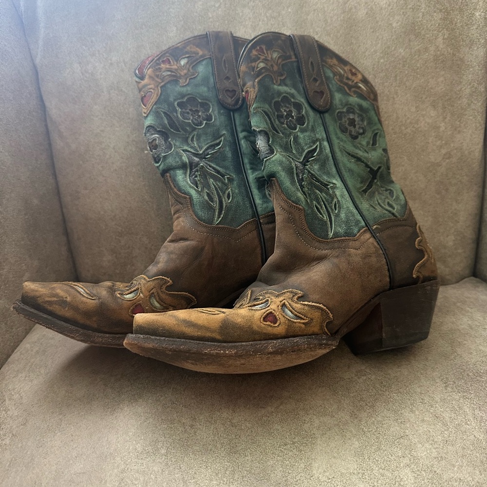 Dan Post Brown Leather Cowboy Boots